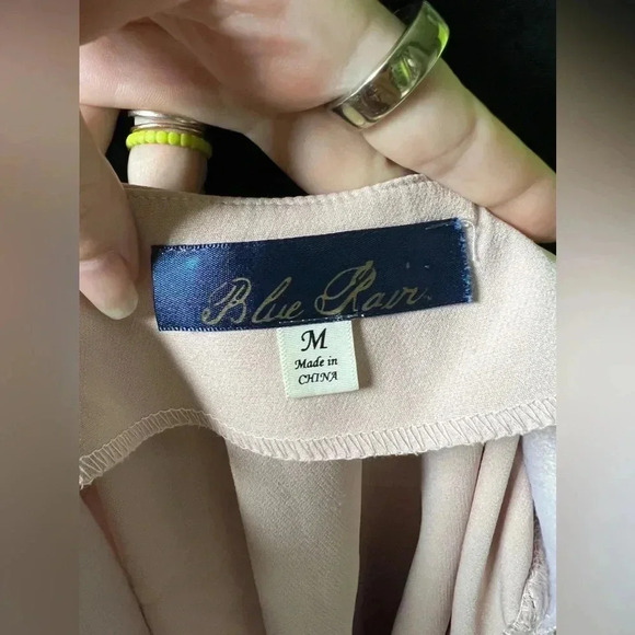 Blue Rain Pink off shoulder blouse top Size M - Picture 4 of 5